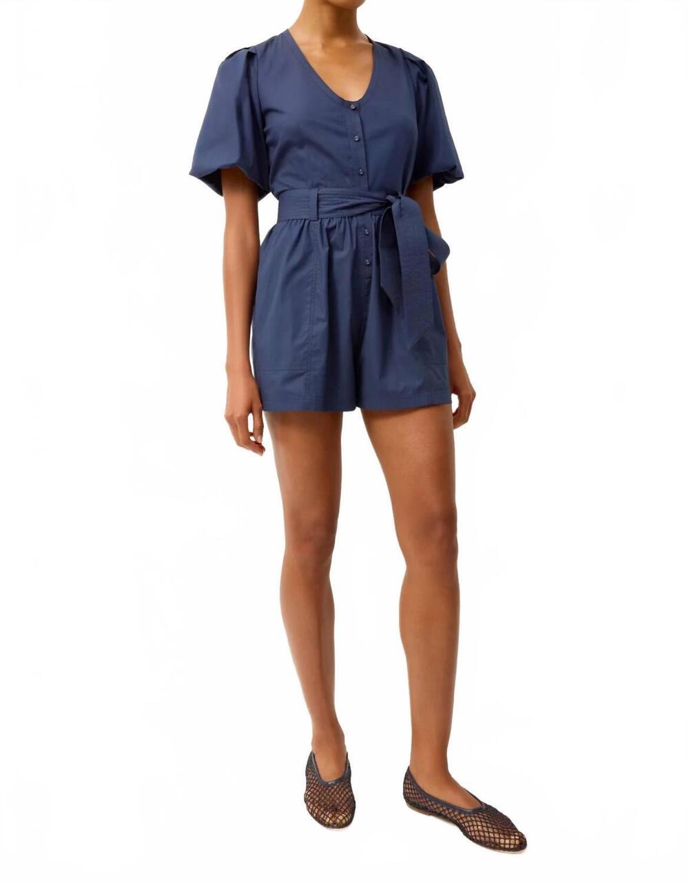 NEW MARIE OLIVER devin romper in navy